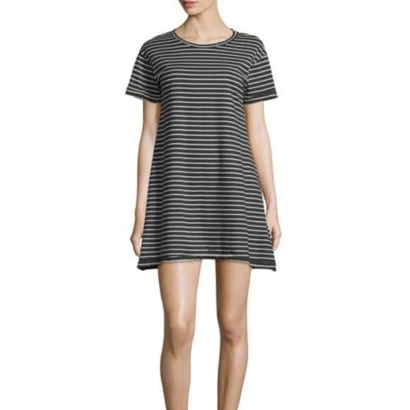 Current/Elliott Dresses & Skirts - Current/Elliott The Beatnik Striped T Shirt Dress In Vintage Stripe Distressed